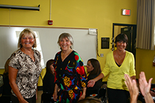 Girls team room ribbon cutting ceremony in 2009 